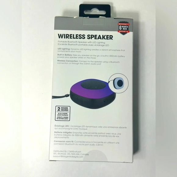 COPY - Biogenik - Portable Bluetooth Speaker w/ LED Lighting - BNIB ššµ - Picture 3 of 7